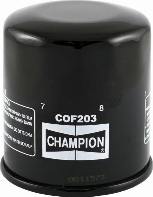 Champion COF203 - Öljynsuodatin inparts.fi