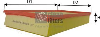 Clean Filters MA3450 - Ilmansuodatin inparts.fi