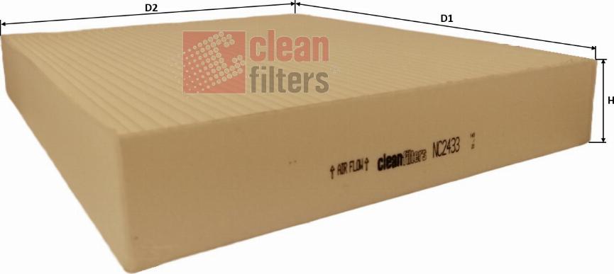 Clean Filters NC2433 - Suodatin, sisäilma inparts.fi
