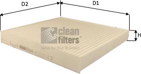 Clean Filters NC2392 - Suodatin, sisäilma inparts.fi