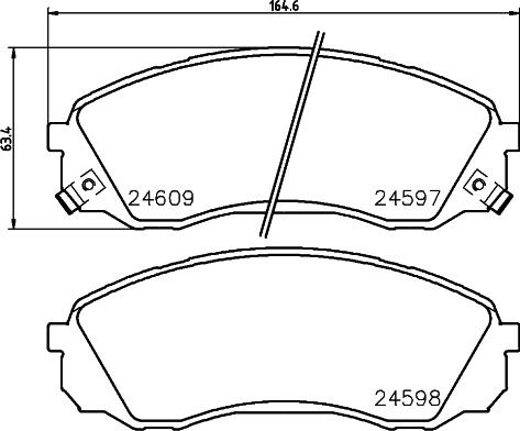 Magneti Marelli PF1005 - Jarrupala, levyjarru inparts.fi