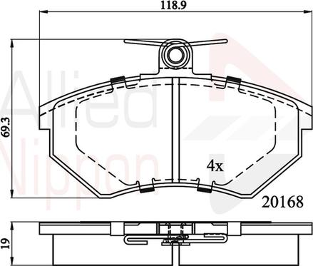 ACDelco 171-1168 - Jarrupala, levyjarru inparts.fi