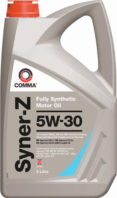 Comma SYNERZ5W304L - Moottoriöljy inparts.fi