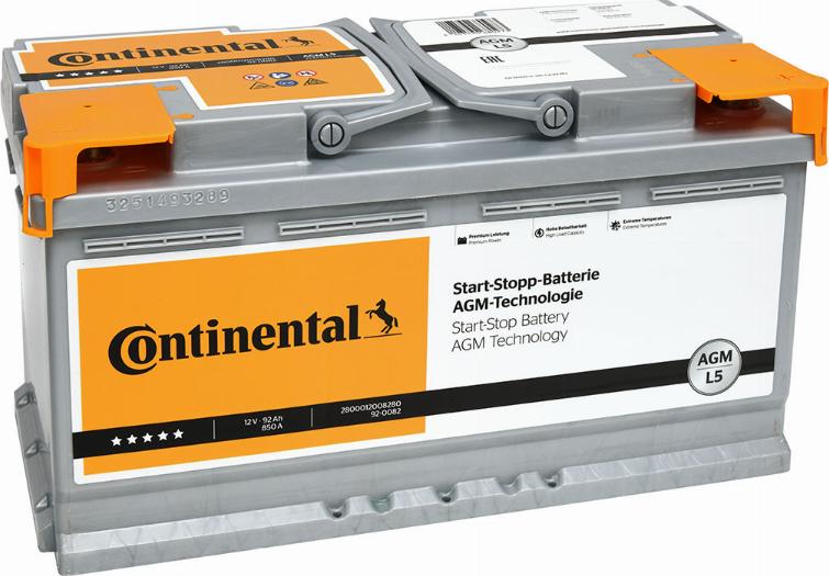 Continental 2800012008280 - Käynnistysakku inparts.fi