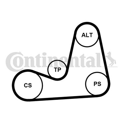 Continental 5PK1110K2 - Moniurahihnasarja inparts.fi