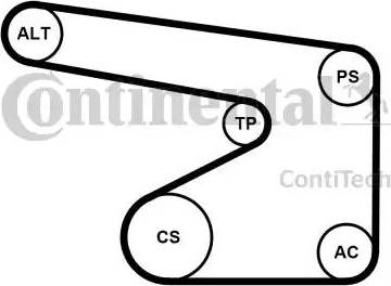 Continental 5PK1355K1 - Moniurahihnasarja inparts.fi