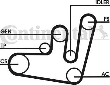 Contitech 6PK1660D1 - Moniurahihnasarja inparts.fi