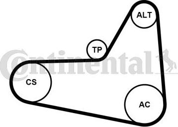 CONTITECH 6PK1045K4 - Moniurahihnasarja inparts.fi