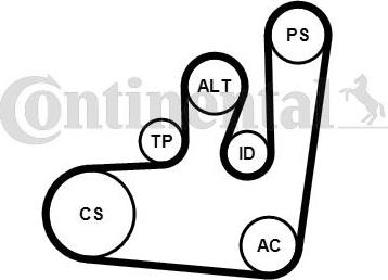 Contitech 6PK1145K1 - Moniurahihnasarja inparts.fi