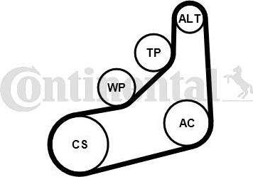 Contitech 6PK1157 EXTRA K1 - Moniurahihnasarja inparts.fi