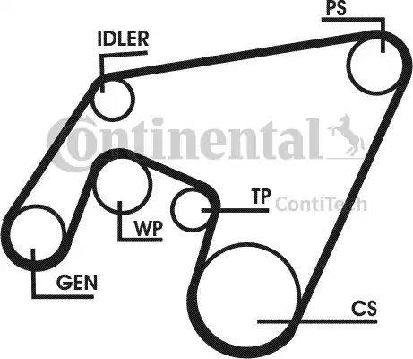 Continental 6PK2196D1 - Moniurahihna inparts.fi