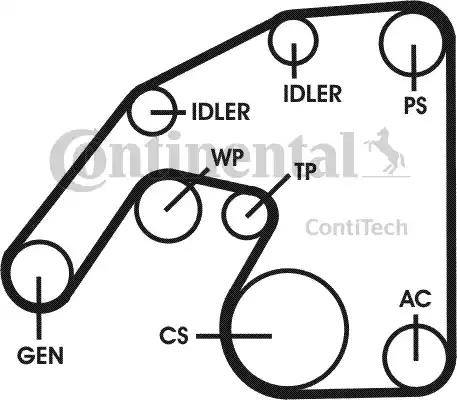 Continental 6PK2260D2 - Moniurahihnasarja inparts.fi