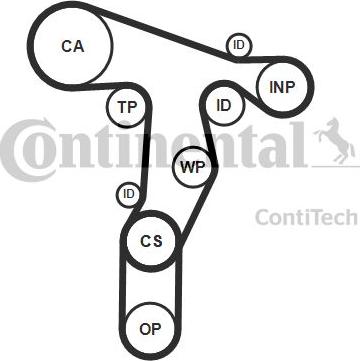 Continental CT1139WP8PRO - Vesipumppu + jakohihnasarja inparts.fi