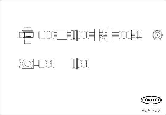 Corteco 49417331 - Jarruletku inparts.fi