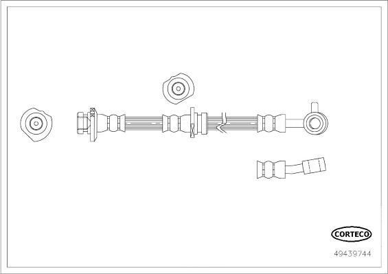 Corteco 49439744 - Jarruletku inparts.fi