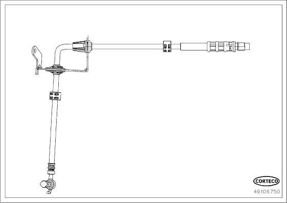 Corteco 49106750 - Jarruletku inparts.fi