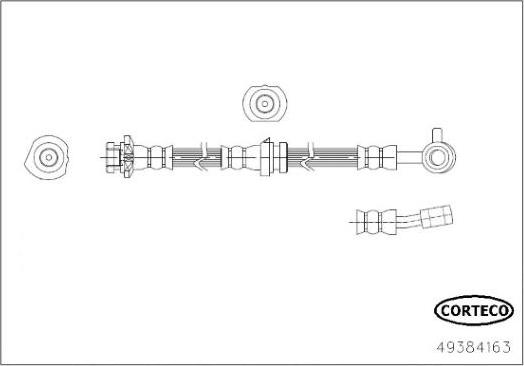 Corteco 49384163 - Jarruletku inparts.fi