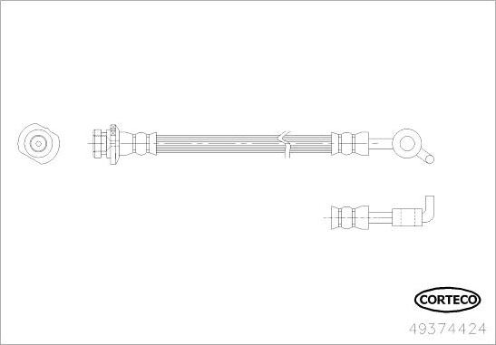 Corteco 49374424 - Jarruletku inparts.fi