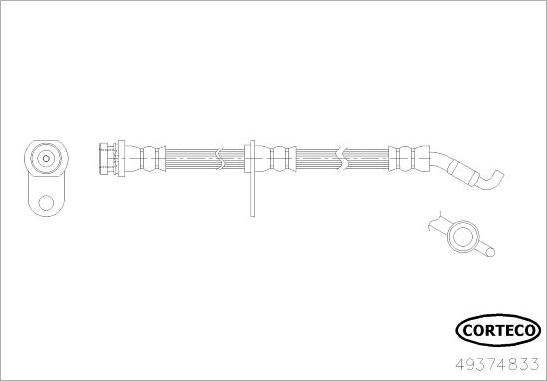 Corteco 49374833 - Jarruletku inparts.fi