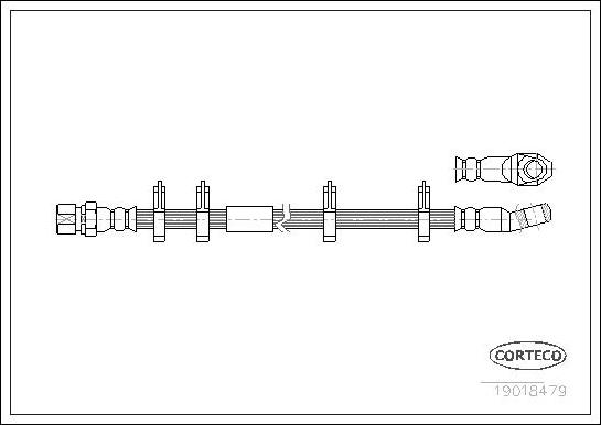 Corteco 19018479 - Jarruletku inparts.fi