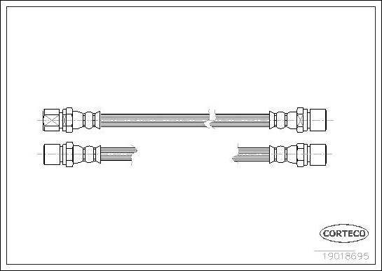 Corteco 19018695 - Jarruletku inparts.fi