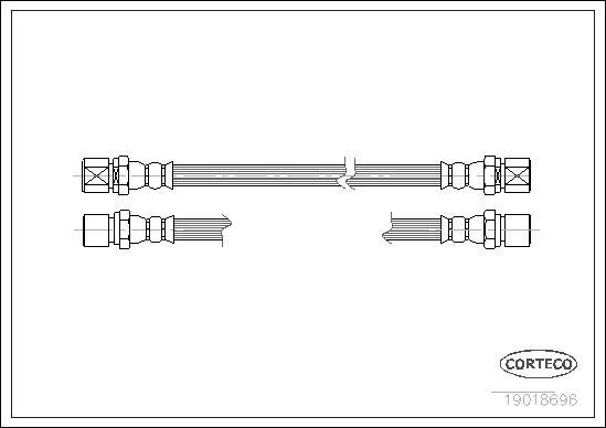 Corteco 19018696 - Jarruletku inparts.fi