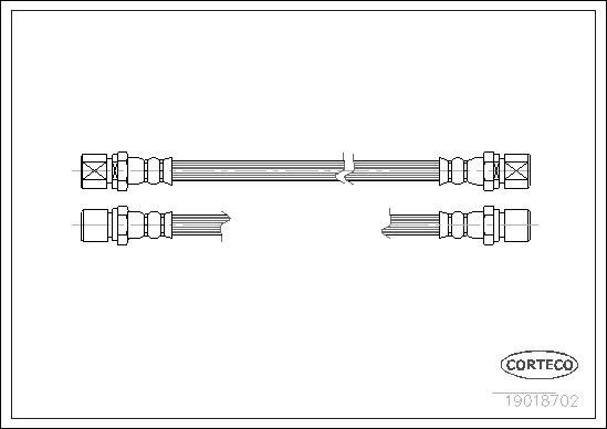 Corteco 19018702 - Jarruletku inparts.fi