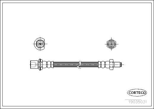 Corteco 19035031 - Jarruletku inparts.fi
