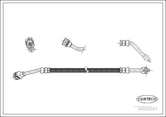 Corteco 19033567 - Jarruletku inparts.fi