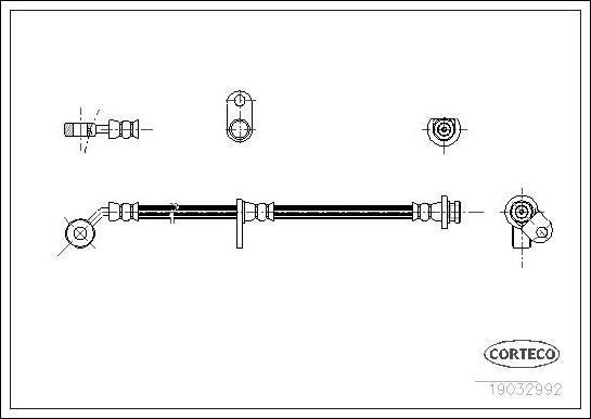 Corteco 19032992 - Jarruletku inparts.fi