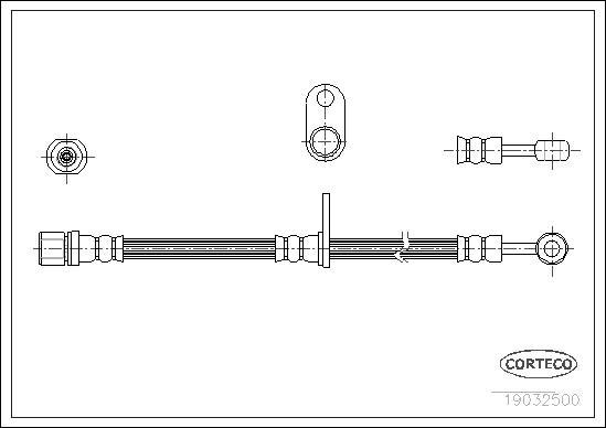 Corteco 19032500 - Jarruletku inparts.fi