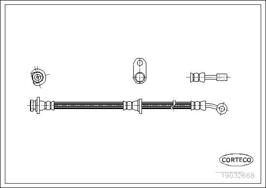 Corteco 19032668 - Jarruletku inparts.fi