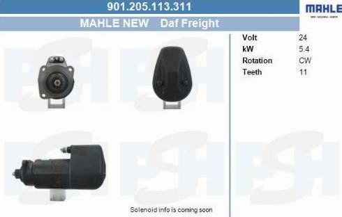PSH 901.205.113.311 - Käynnistinmoottori inparts.fi