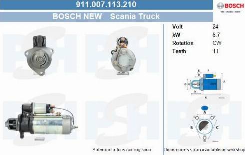 PSH 911.007.113.210 - Käynnistinmoottori inparts.fi
