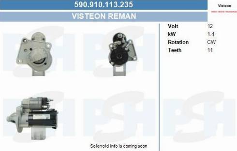 PSH 590.910.113.235 - Käynnistinmoottori inparts.fi