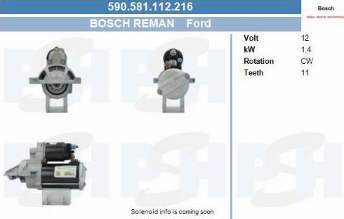 PSH 590.581.112.216 - Käynnistinmoottori inparts.fi