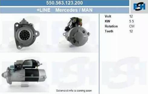 PSH 550.563.123.200 - Käynnistinmoottori inparts.fi