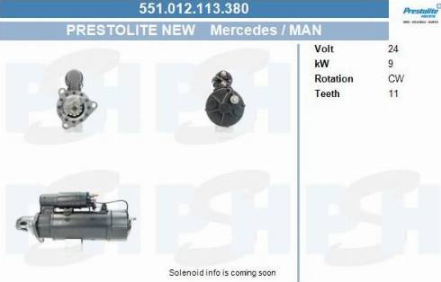 PSH 551.012.113.380 - Käynnistinmoottori inparts.fi