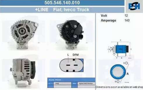 PSH 505.546.140.010 - Laturi inparts.fi