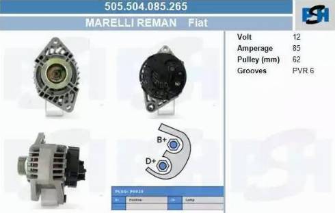 PSH 505.504.085.265 - Laturi inparts.fi