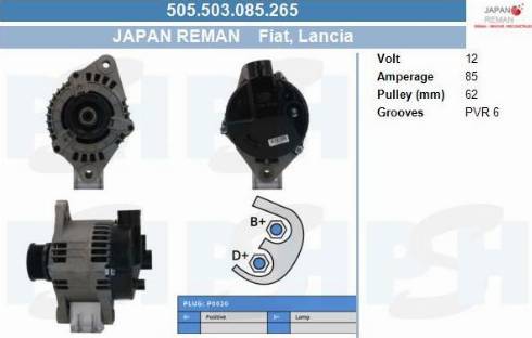 PSH 505.503.085.265 - Laturi inparts.fi