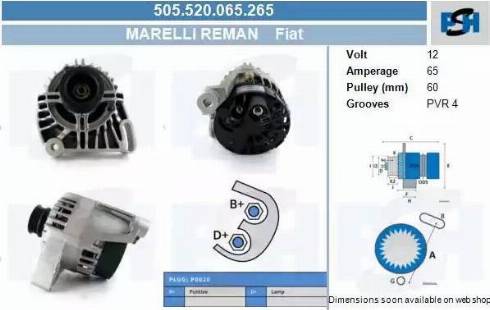 PSH 505.520.065.265 - Laturi inparts.fi