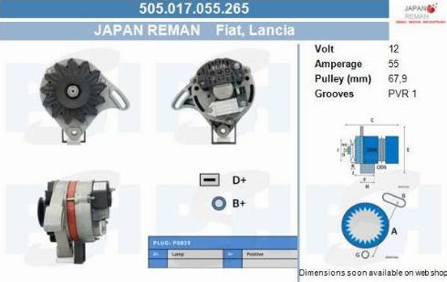 PSH 505.017.055.265 - Laturi inparts.fi