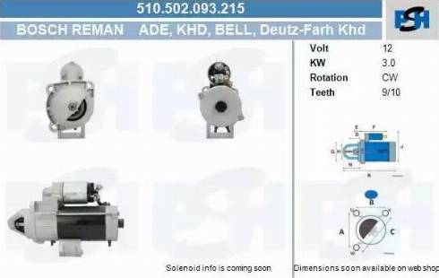 PSH 510.502.093.215 - Käynnistinmoottori inparts.fi