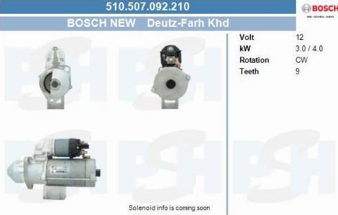 PSH 510.507.092.210 - Käynnistinmoottori inparts.fi