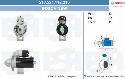 PSH 510.521.112.210 - Käynnistinmoottori inparts.fi