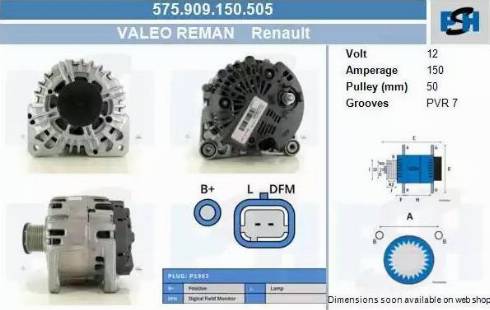 PSH 575.909.150.505 - Laturi inparts.fi