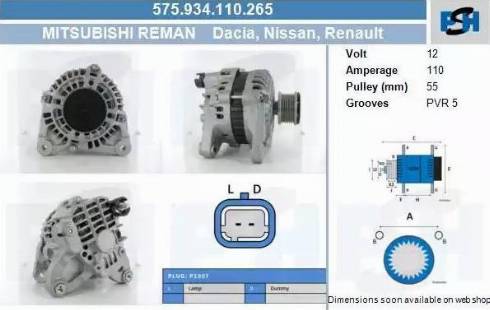 PSH 575.934.110.265 - Laturi inparts.fi