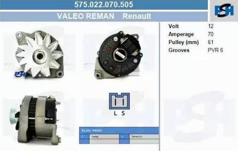 PSH 575.022.070.505 - Laturi inparts.fi