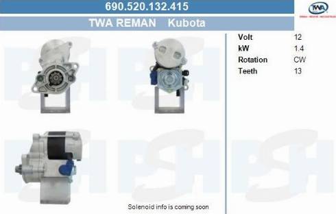 PSH 690.520.132.415 - Käynnistinmoottori inparts.fi